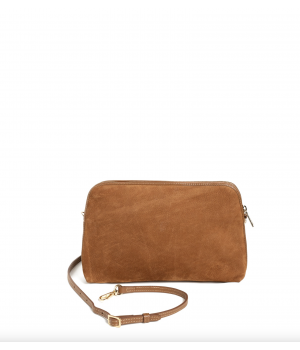 Nubuck crossbody cognac