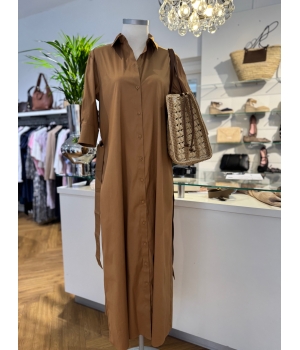 Cognac skjorte kjole