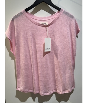 Hør T-shirt Rosa