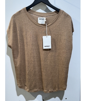 Hør T-shirt Moka