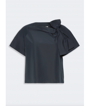Sløjfe bluse blå