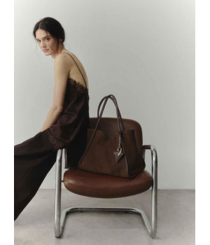 Tubolar nubuck taske brun