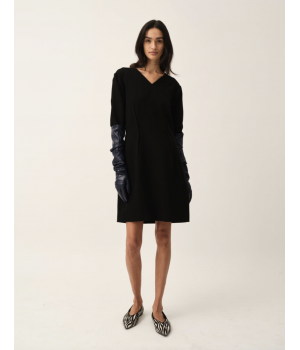 Crepe back dress